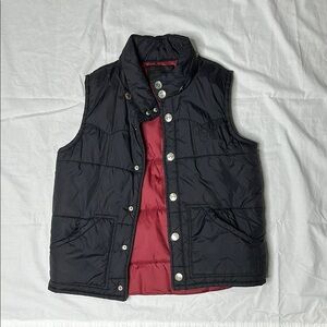 Adult Medium Black and Red True Religion Puffer Vest